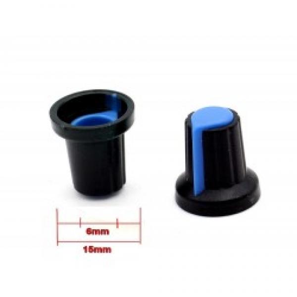 Plastique potentiomètre bleu