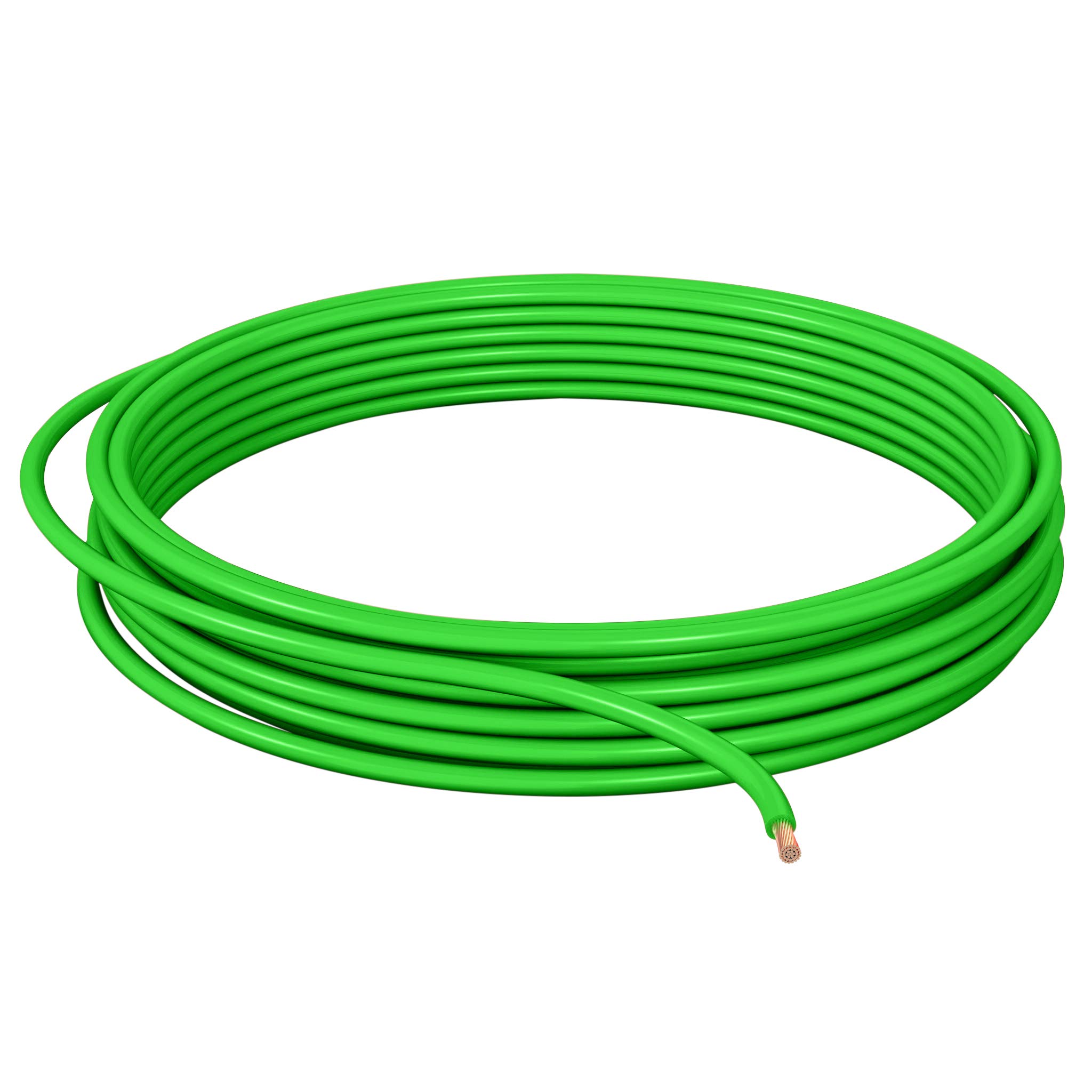 Fil électrique résistant à la chaleur (Verte) / mètre