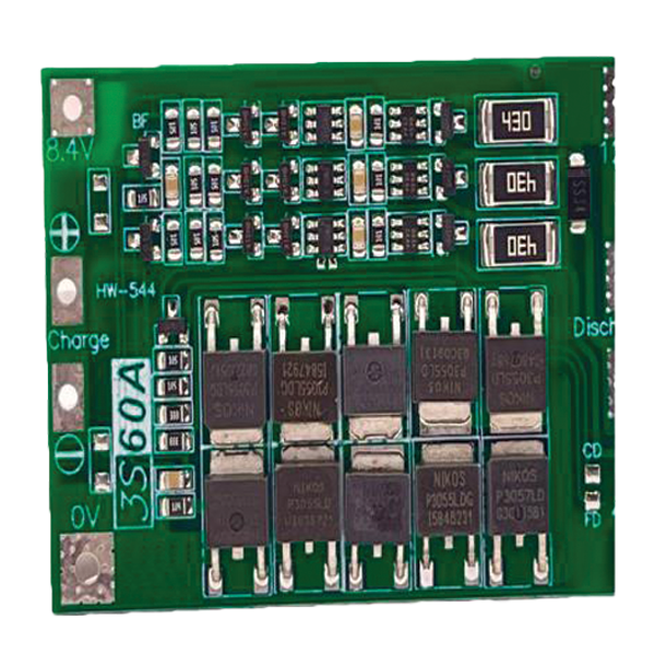 Carte de protection 18650, Li-ion, Lithium 3S  60A