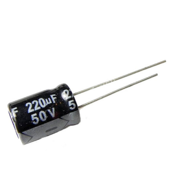 Condensateur 220 uF 50 Volt 20% 10 X 16mm Radial 5mm 1050ma 7000 Hour
