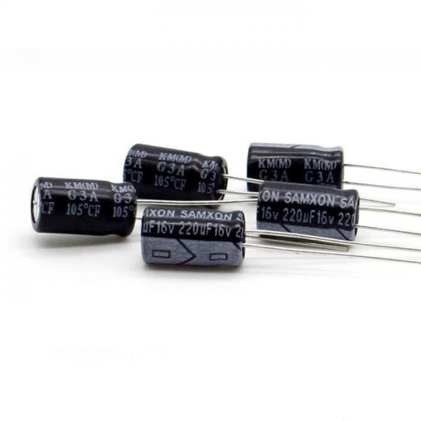Condensateur Radial 220 uF 16 Volt 20% 85c 6.3x11x2.5mm