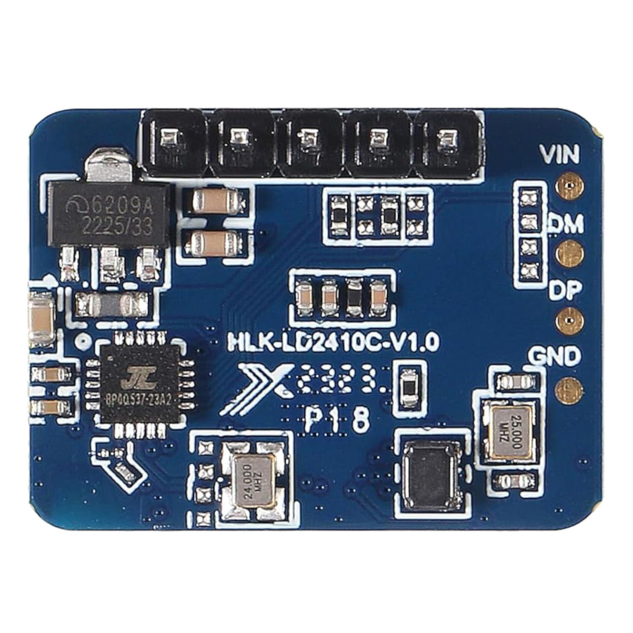 Capteur de présence humaine HLK-LD2410C 24 GHz à ondes millimétriques - Bluetooth, connecteur pré-soudé