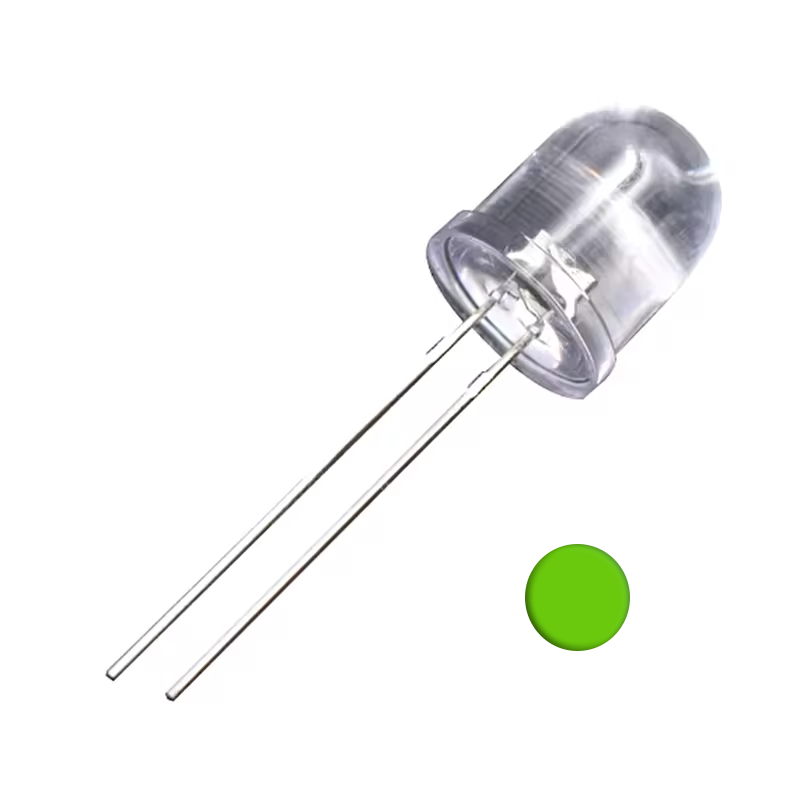 DEL verte transparente 10mm