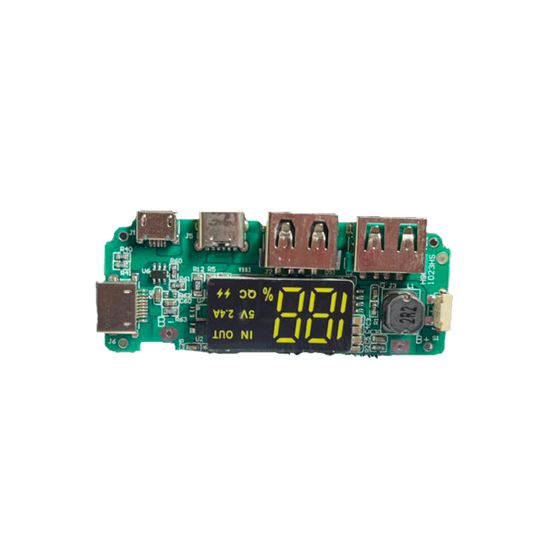 Circuit de batterie externe LED double USB 5V 2,4A Micro Type C Lightning USB 18650