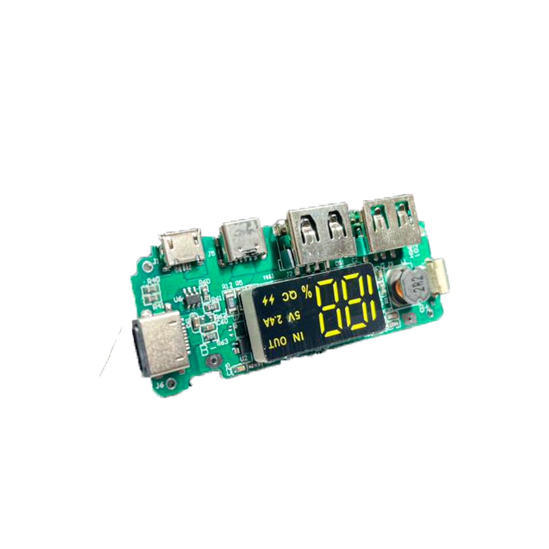 Circuit de batterie externe LED double USB 5V 2,4A Micro Type C Lightning USB 18650
