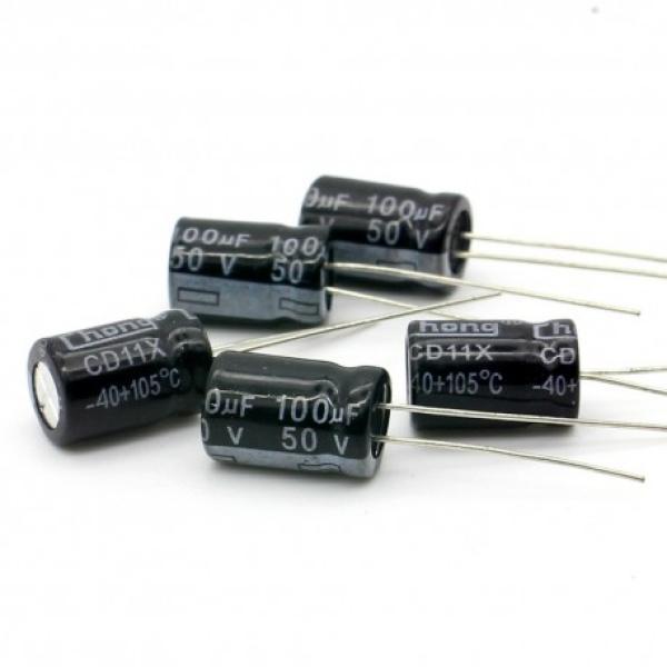 Condensateur Radial 100 uF 50V