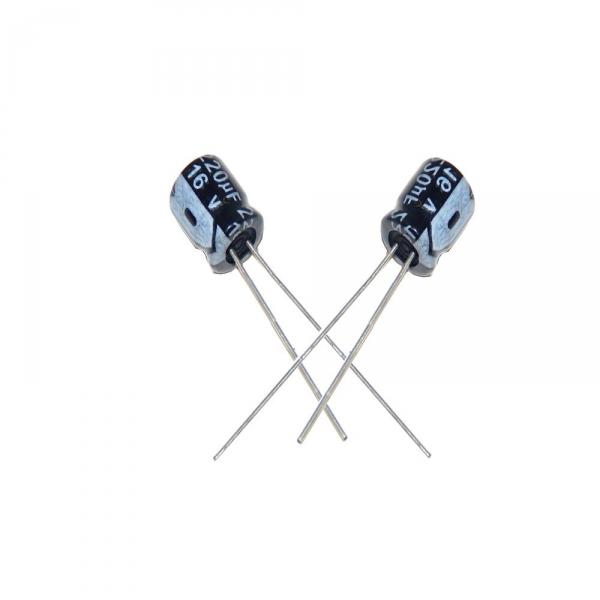 Condensateur Radial 220 uF 16 Volt 20% 85c 6.3x11x2.5mm