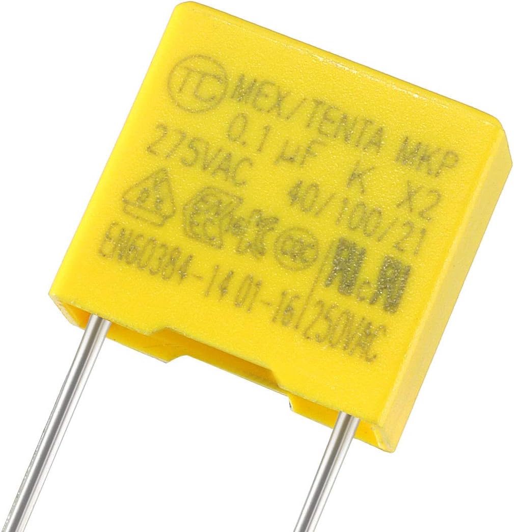 Condensateur de sécurité à film polypropylène X2 MKP 0,1 µF 275 V AC