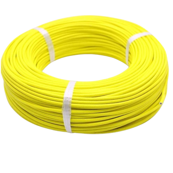 Fil électrique résistant à la chaleur (Jaune) / mètre