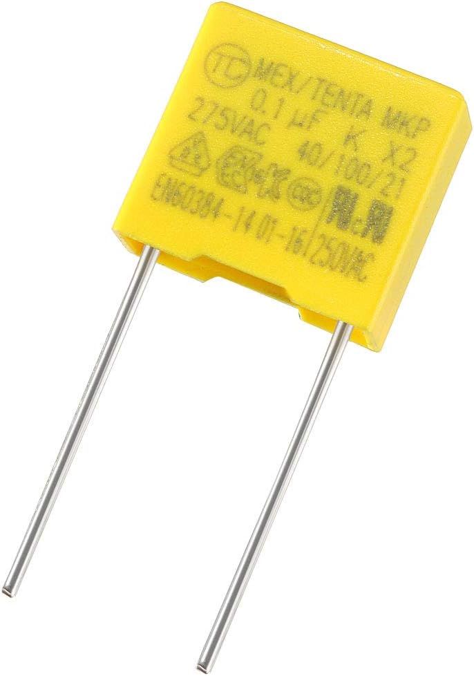 Condensateur de sécurité à film polypropylène X2 MKP 0,1 µF 275 V AC