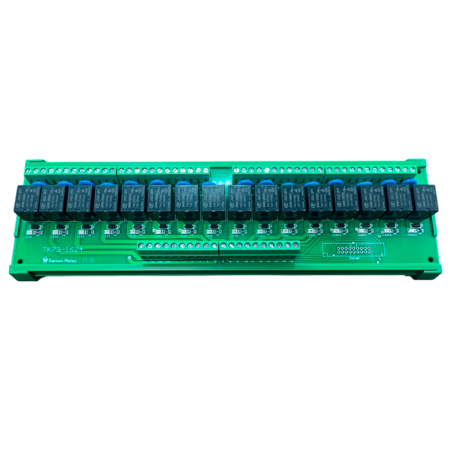 TK73 Series 16 Channel 24V Relay - DIN Rail