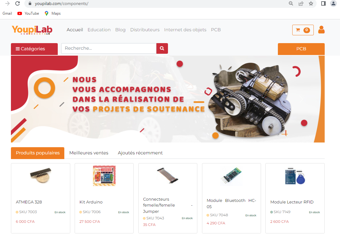 YoupiLab informe son aimable clientèle sur les nouvelles améliorations sur son site afin de vous faciliter la vie.