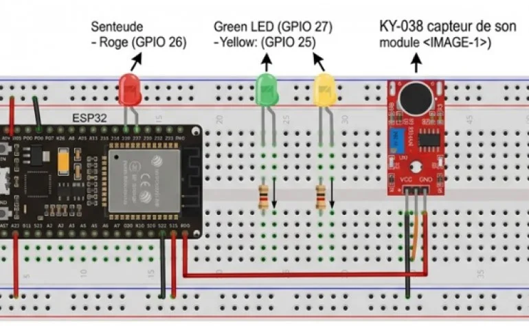 Commande de LED par détection sonore