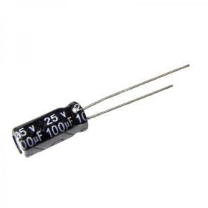 Condensateur radial 100 uF 25 volts