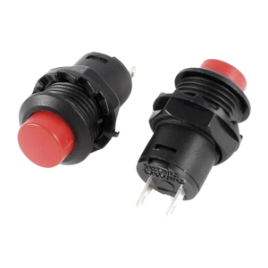 Interrupteur momentané à bouton-poussoir rouge