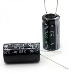 Condensateur Radial 2200 uF 50 Volt 105c 16mm X 30mm X 7.5mm (ls)