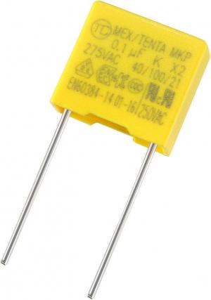Condensateur de sécurité à film polypropylène X2 MKP 0,1 µF 275 V AC